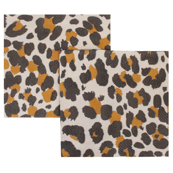 Brown Leopard Cocktail Napkins