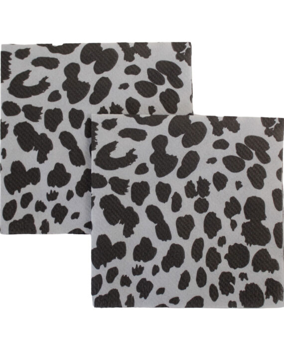 Beton Grey Leopard Napkins