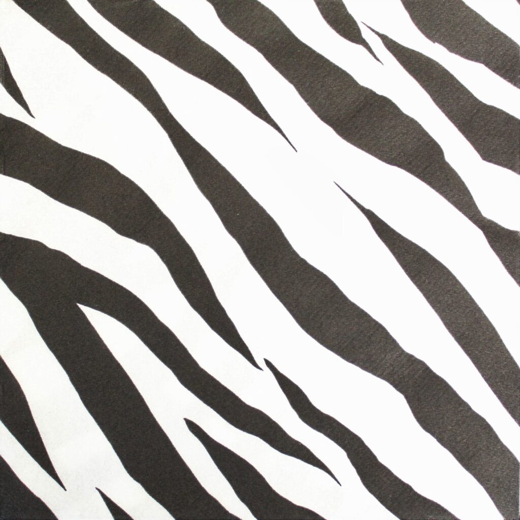 White Zebra Animal Napkins