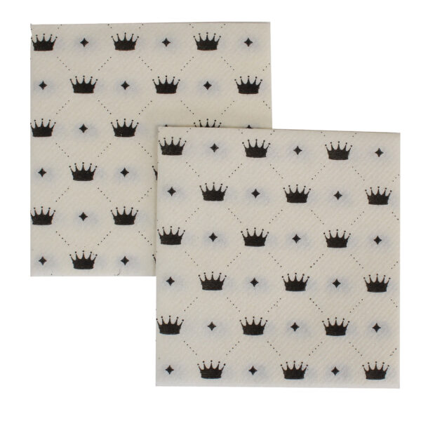 Black-Crown-Pillow--Party-Napkins-cocktail