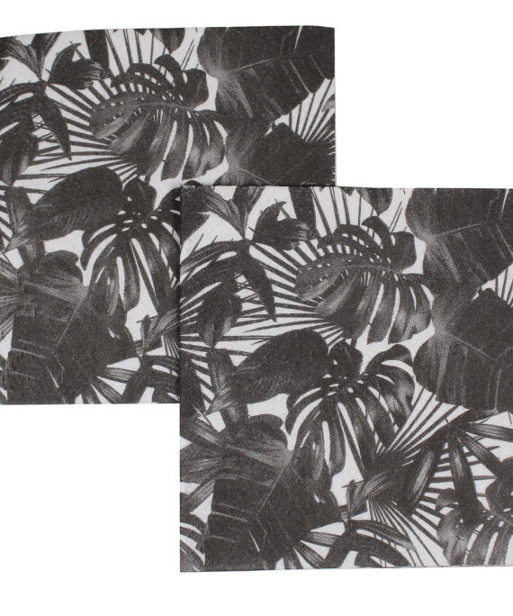 Black-Tropical-Party-Napkins-Cocktail