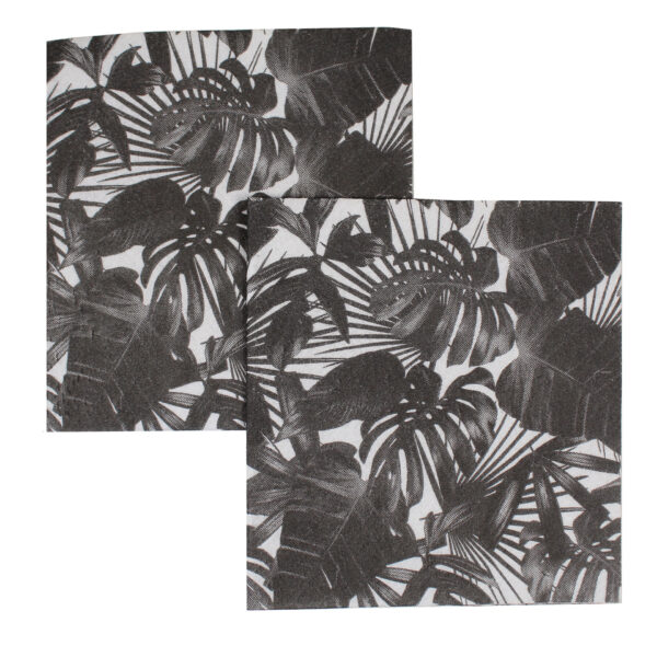 Black-Tropical-Party-Napkins-Cocktail