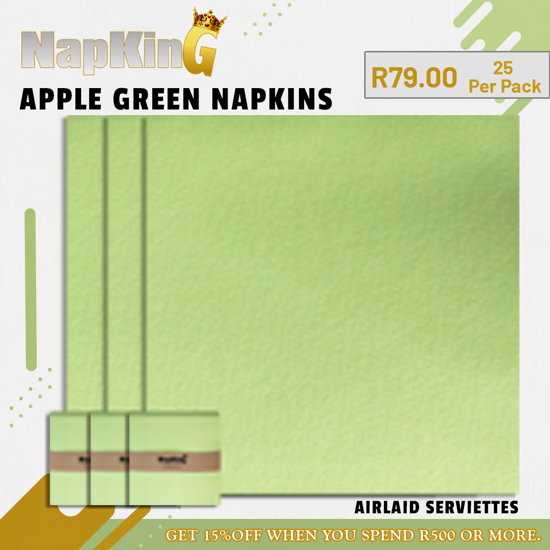 Apple-Green-Airlaid- birthday Napkins-Serviettes