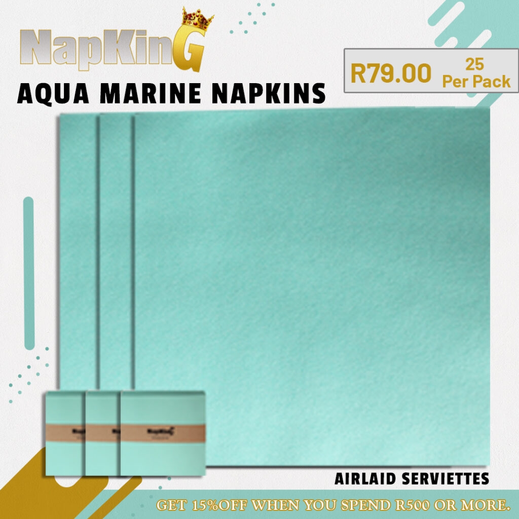 Aqua-Marine--Airlaid-birthday Napkins-Serviettes