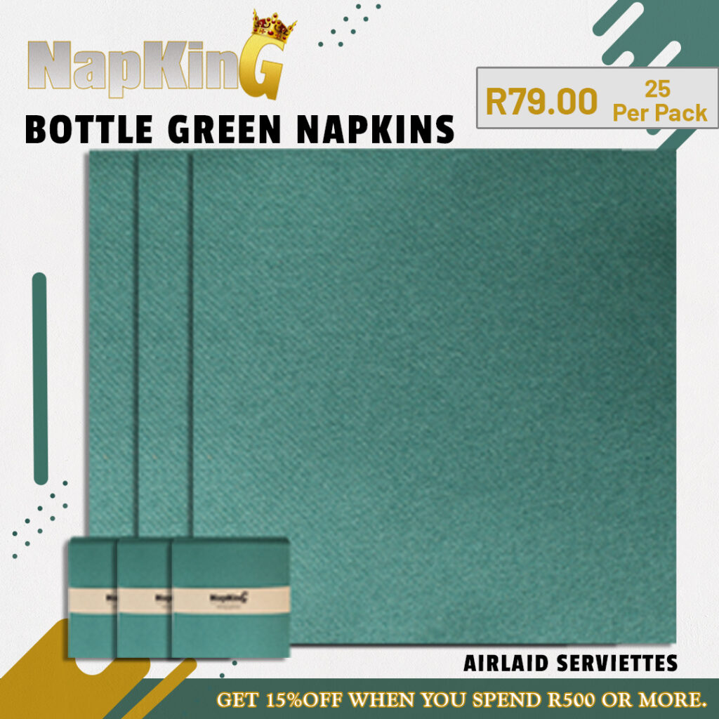 Bottle-Green-Airlaid-birthday Napkins-Serviettes